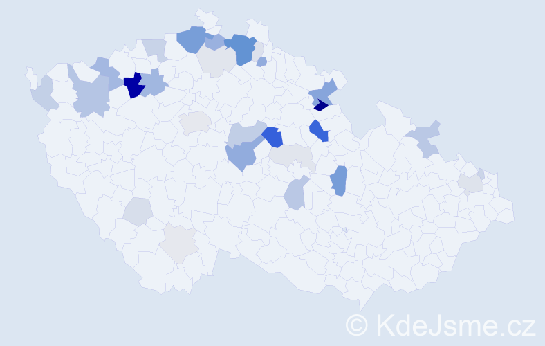 Příjmení: 'Šrajbr', počet výskytů 109 v celé ČR