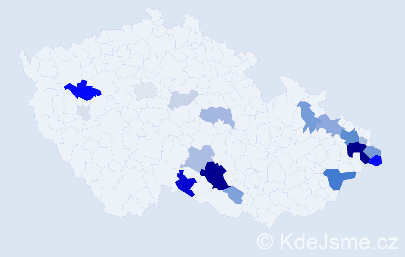 Příjmení: 'Rodková', počet výskytů 78 v celé ČR