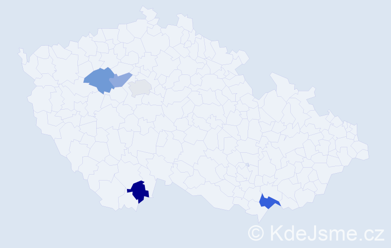 Příjmení: 'Drnáková', počet výskytů 6 v celé ČR