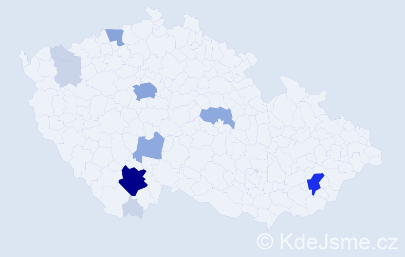 Příjmení: 'Lefan', počet výskytů 35 v celé ČR