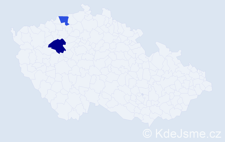 Příjmení: 'Kridlo', počet výskytů 2 v celé ČR