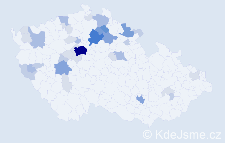 Příjmení: 'Valkounová', počet výskytů 113 v celé ČR