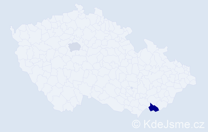 Příjmení: 'Kupinka', počet výskytů 2 v celé ČR