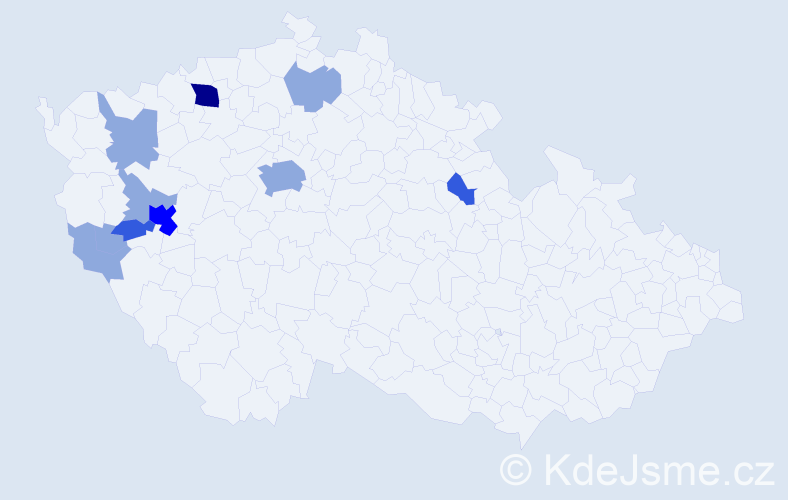 Příjmení: 'Säckl', počet výskytů 21 v celé ČR