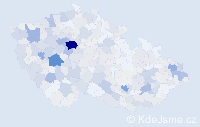 Příjmení: 'Karas', počet výskytů 1555 v celé ČR