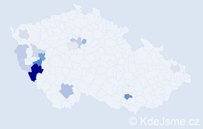 Příjmení: 'Kilbergerová', počet výskytů 47 v celé ČR