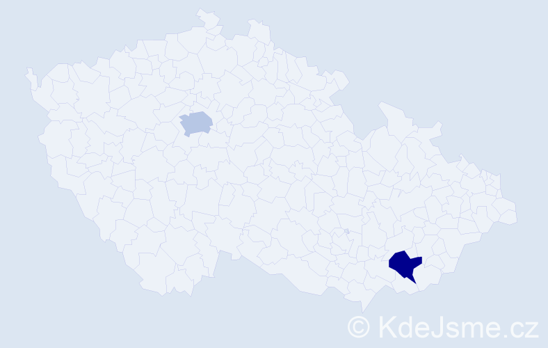 Příjmení: 'Vendel', počet výskytů 4 v celé ČR