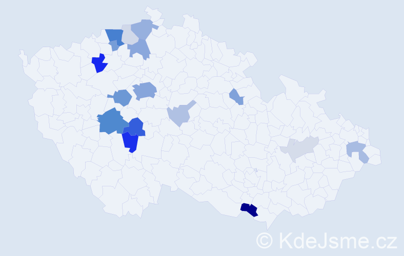 Příjmení: 'Weigert', počet výskytů 60 v celé ČR