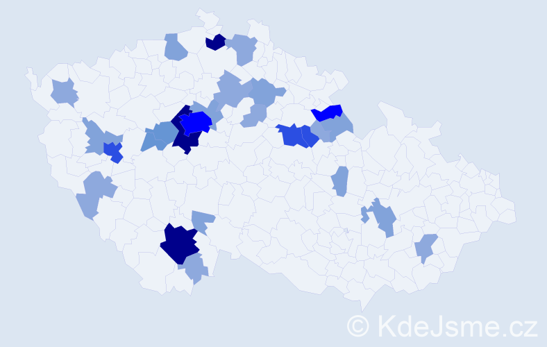 Příjmení: 'Abel', počet výskytů 81 v celé ČR