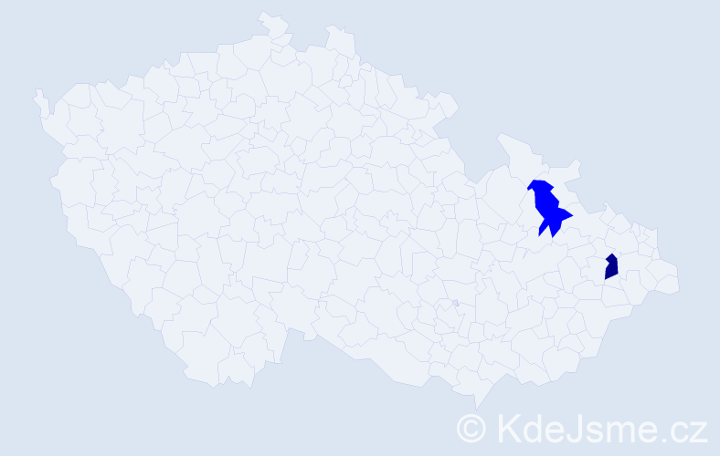 Příjmení: 'Kršiáková', počet výskytů 3 v celé ČR