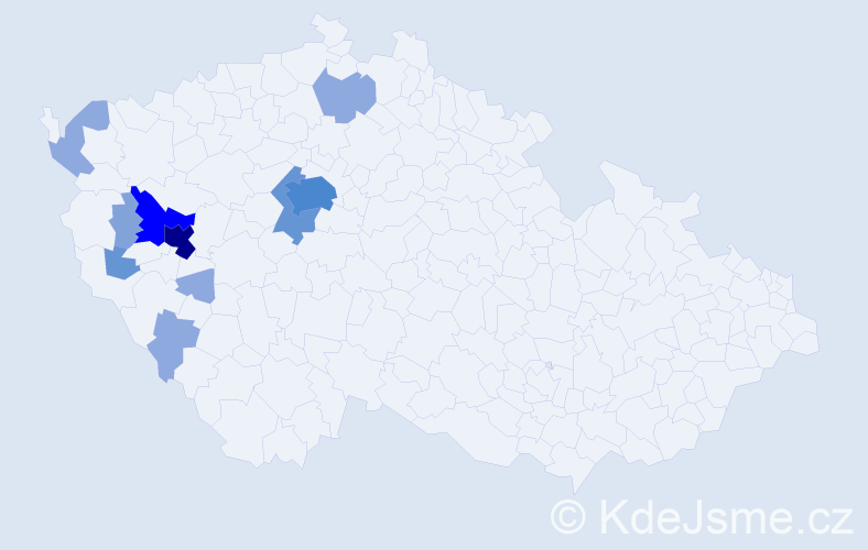 Příjmení: 'Boubel', počet výskytů 31 v celé ČR