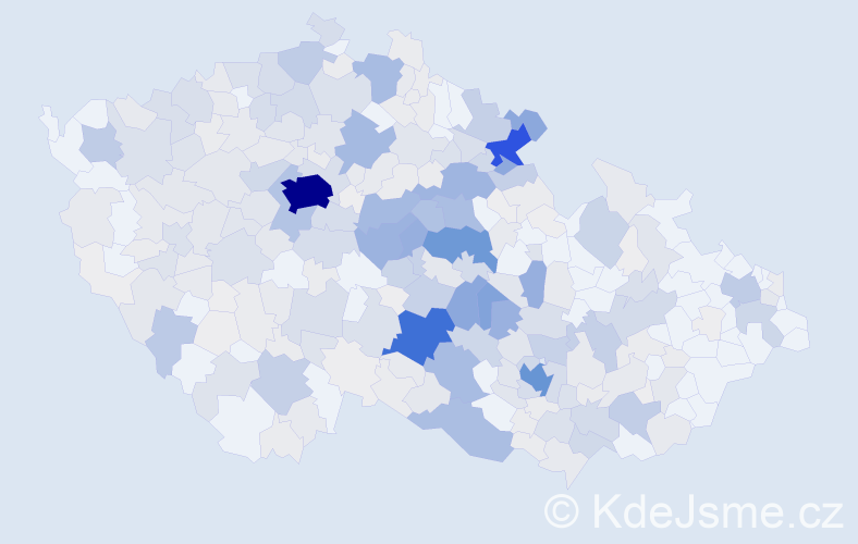Příjmení: 'Zelený', počet výskytů 1706 v celé ČR