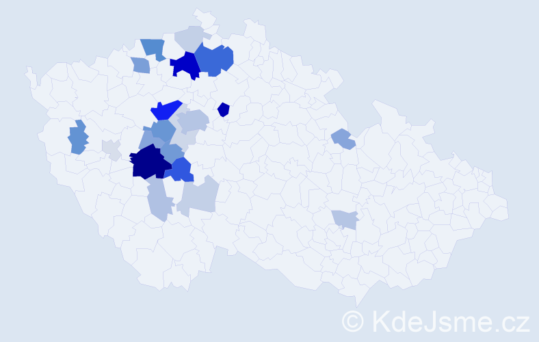Příjmení: 'Muláčková', počet výskytů 73 v celé ČR