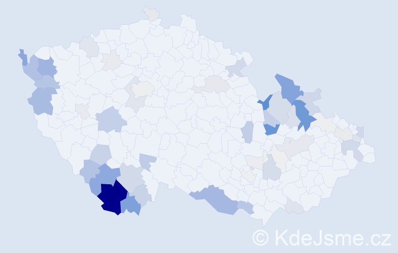Příjmení: 'Kutlák', počet výskytů 287 v celé ČR