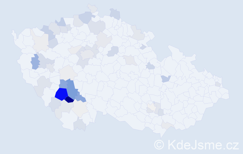 Příjmení: 'Dunovská', počet výskytů 162 v celé ČR