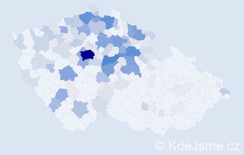 Příjmení: 'Kout', počet výskytů 507 v celé ČR