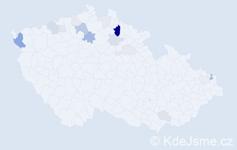 Příjmení: 'Móro', počet výskytů 35 v celé ČR