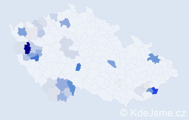 Příjmení: 'Smolek', počet výskytů 159 v celé ČR