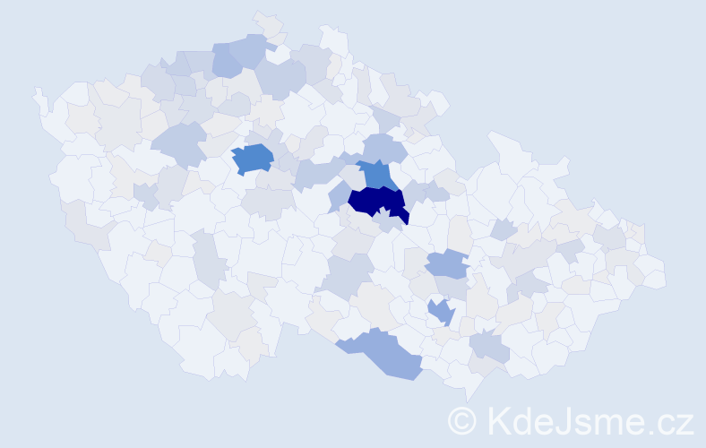 Příjmení: 'Medunová', počet výskytů 601 v celé ČR