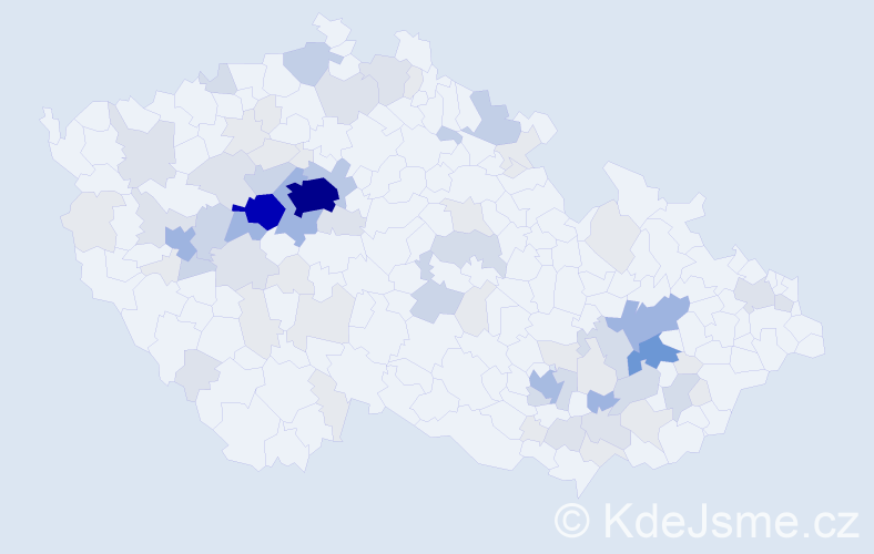 Příjmení: 'Macourková', počet výskytů 278 v celé ČR