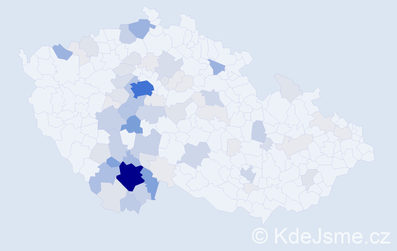 Příjmení: 'Faktor', počet výskytů 296 v celé ČR