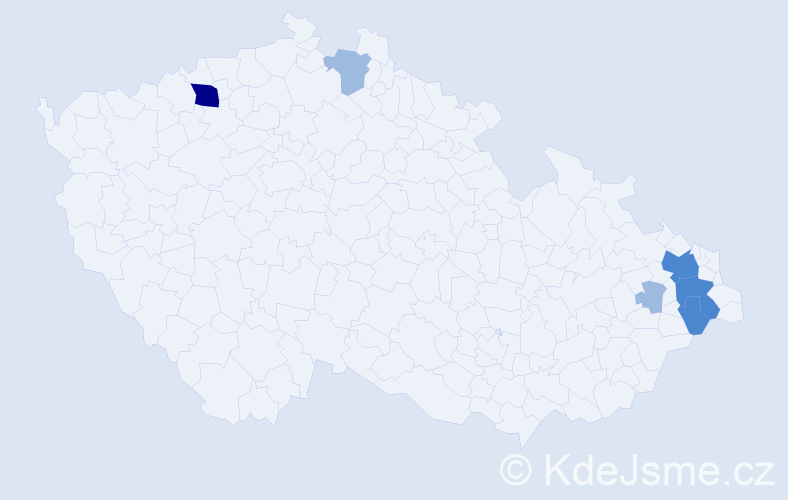 Příjmení: 'Schichor', počet výskytů 12 v celé ČR