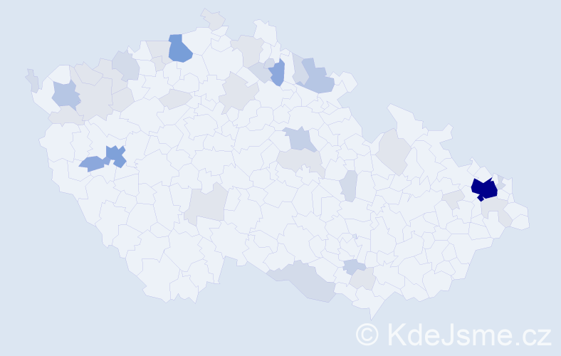 Příjmení: 'Geciová', počet výskytů 114 v celé ČR