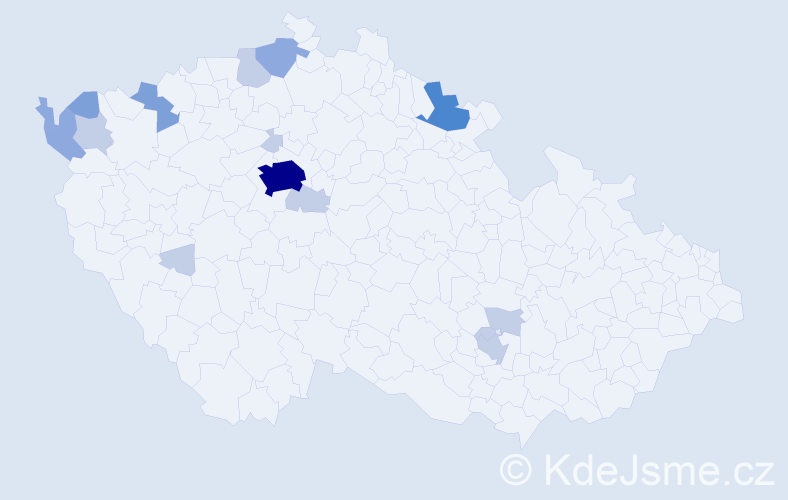 Příjmení: 'Kühnlová', počet výskytů 36 v celé ČR