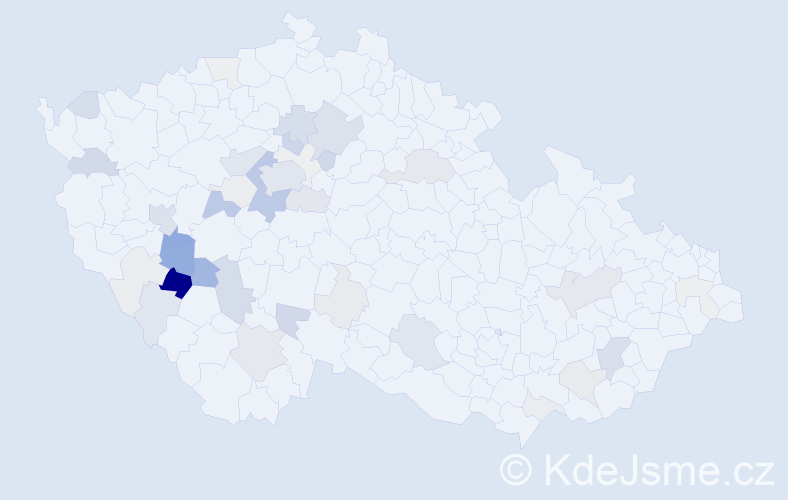 Příjmení: 'Ladman', počet výskytů 132 v celé ČR