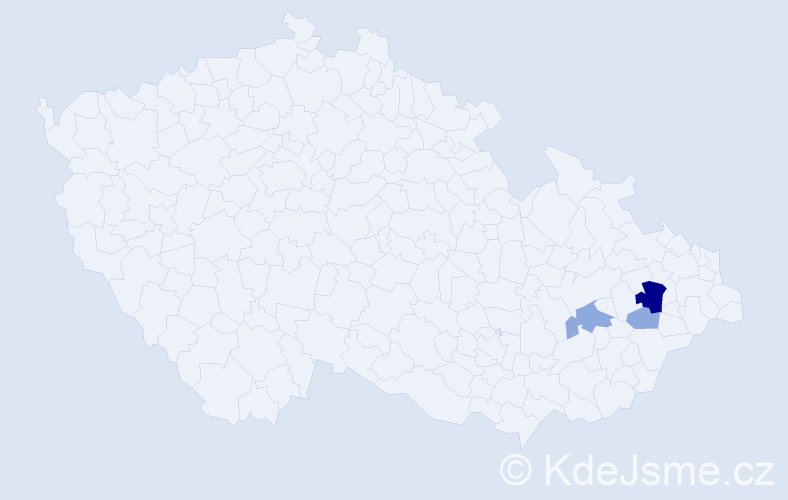 Příjmení: 'Tedesko', počet výskytů 8 v celé ČR