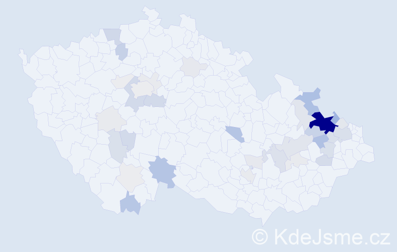 Příjmení: 'Mošová', počet výskytů 148 v celé ČR