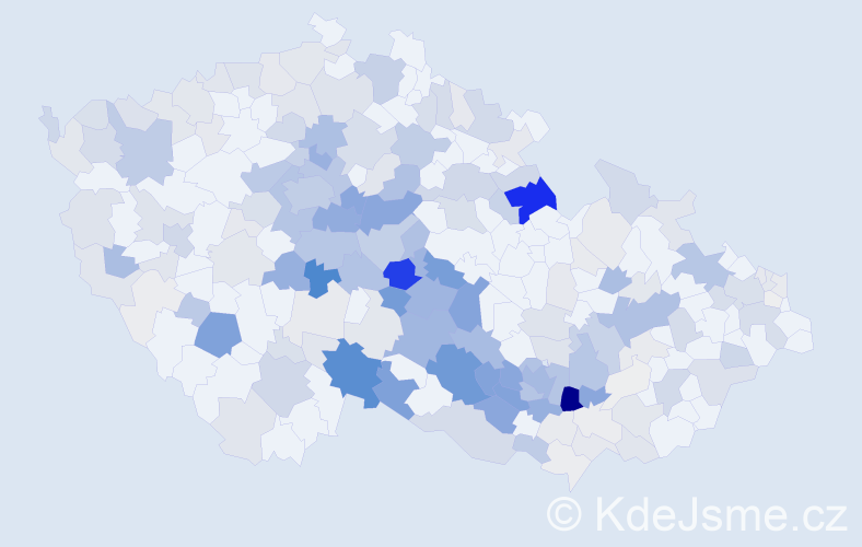 Příjmení: 'Holoubek', počet výskytů 950 v celé ČR