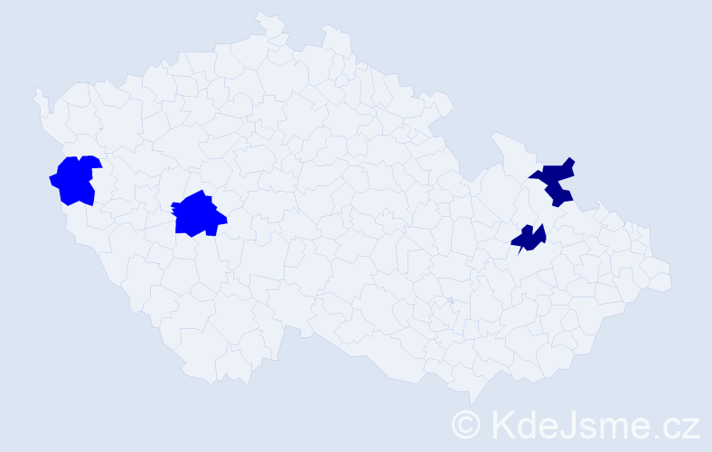 Příjmení: 'Bezdědová', počet výskytů 6 v celé ČR