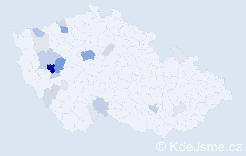 Příjmení: 'Pousková', počet výskytů 88 v celé ČR