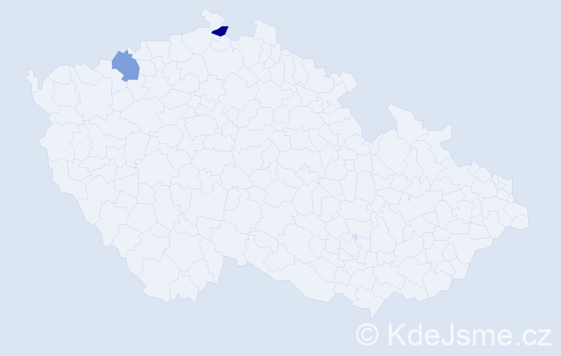 Příjmení: 'Bladič', počet výskytů 2 v celé ČR