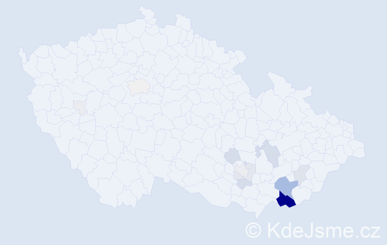 Příjmení: 'Galářová', počet výskytů 43 v celé ČR