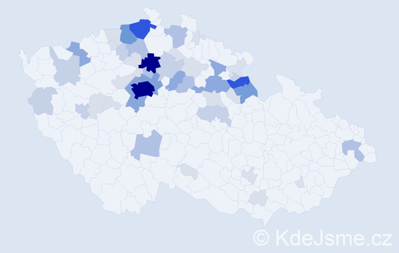 Příjmení: 'Řízek', počet výskytů 165 v celé ČR