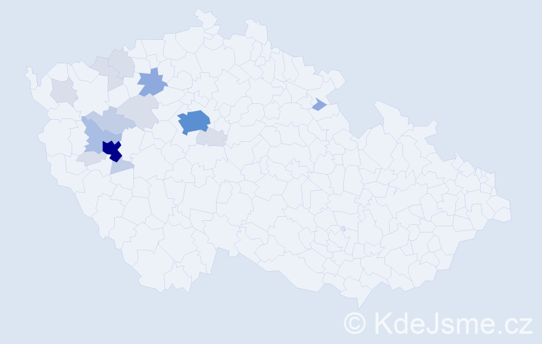 Příjmení: 'Maur', počet výskytů 51 v celé ČR