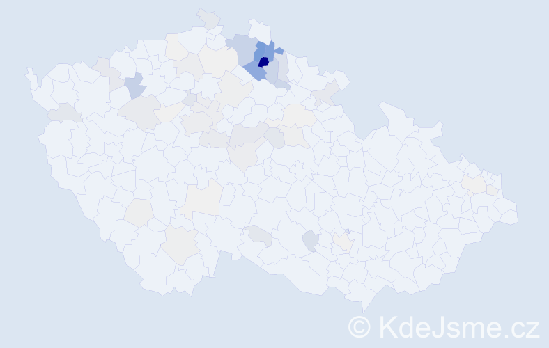 Příjmení: 'Hujer', počet výskytů 246 v celé ČR