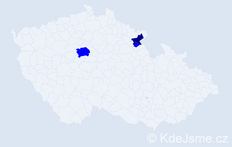 Příjmení: '"Bartoňová-Dobenínová"', počet výskytů 4 v celé ČR
