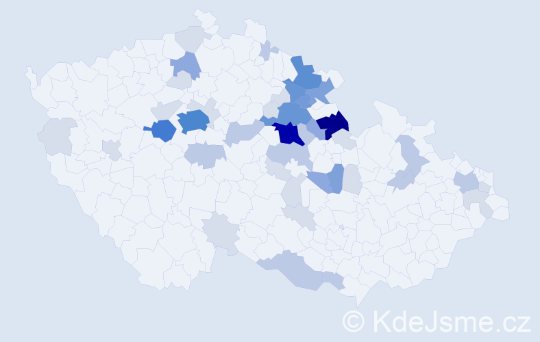 Příjmení: 'Rykrová', počet výskytů 139 v celé ČR