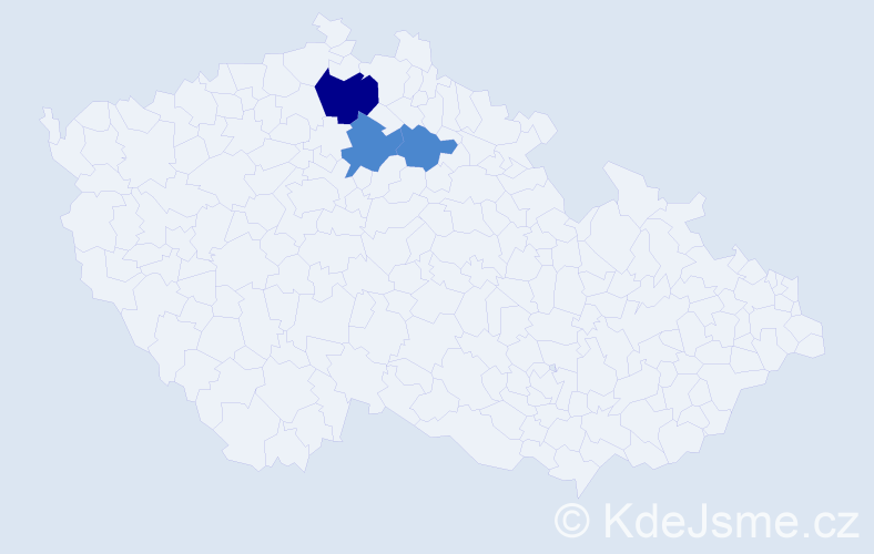 Příjmení: 'Bárto', počet výskytů 5 v celé ČR