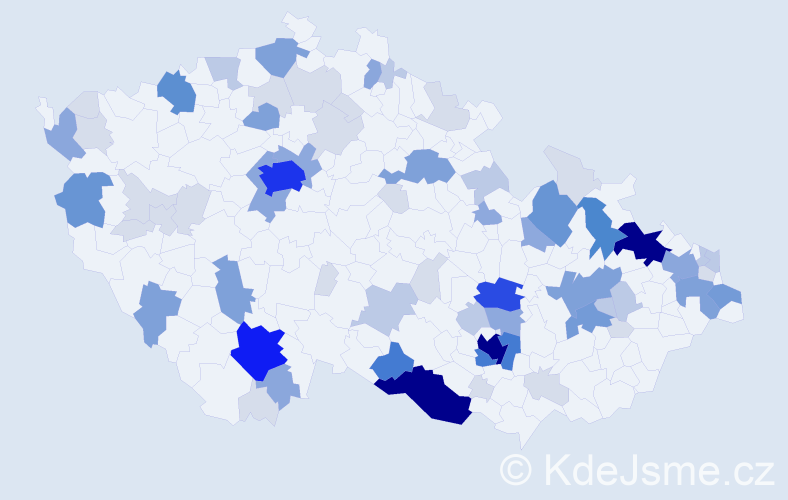 Příjmení: 'Raab', počet výskytů 264 v celé ČR