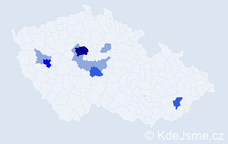 Příjmení: 'Ruttner', počet výskytů 20 v celé ČR