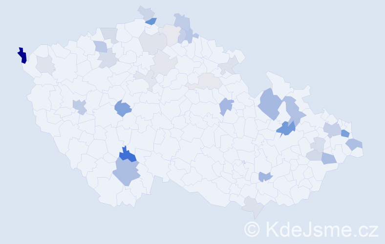 Příjmení: 'Hrabčáková', počet výskytů 80 v celé ČR