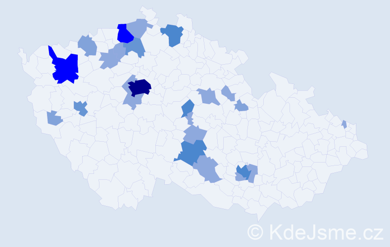 Příjmení: 'Rittich', počet výskytů 58 v celé ČR