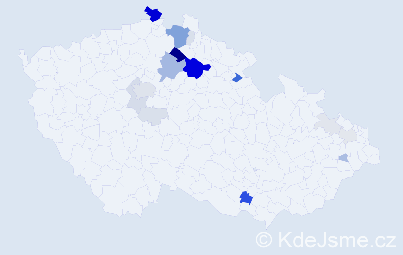 Příjmení: 'Helikarová', počet výskytů 70 v celé ČR