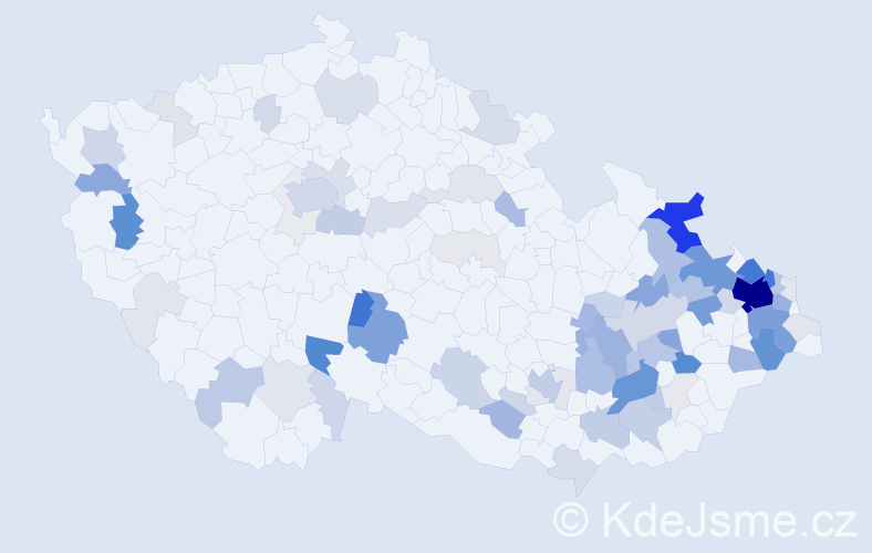 Příjmení: 'Dedek', počet výskytů 364 v celé ČR