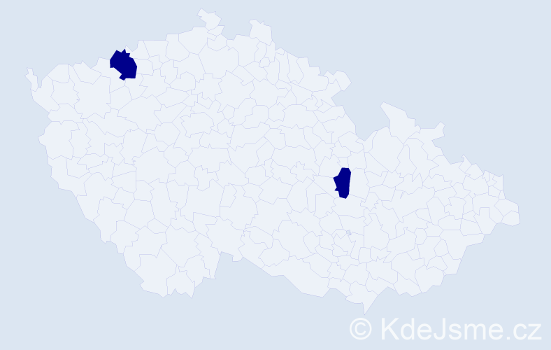 Příjmení: 'Sčepková', počet výskytů 2 v celé ČR