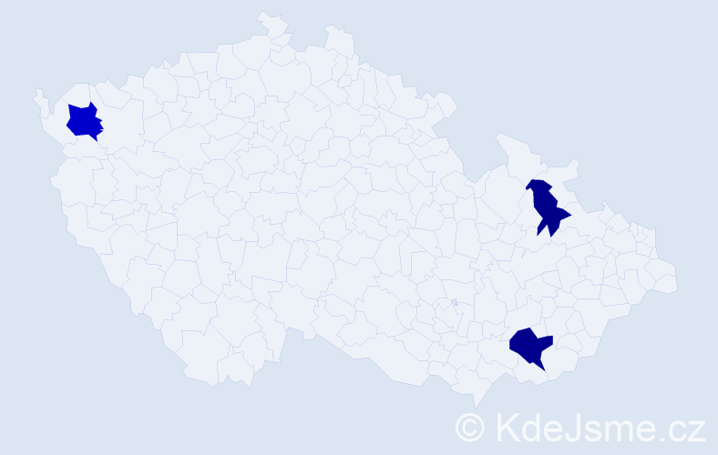 Příjmení: 'Krejč', počet výskytů 14 v celé ČR